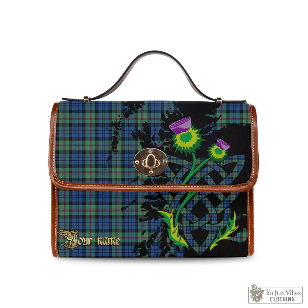 Baird Ancient Tartan Waterproof Canvas Bag with Scotland Map and Thistle Celtic Accents
