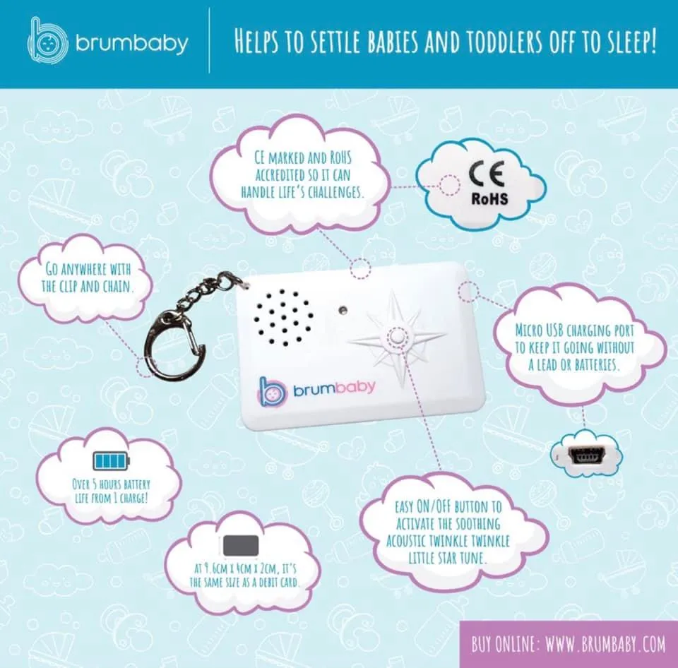 BrumBaby Portable Lullaby Baby Sleep Aid & Charger